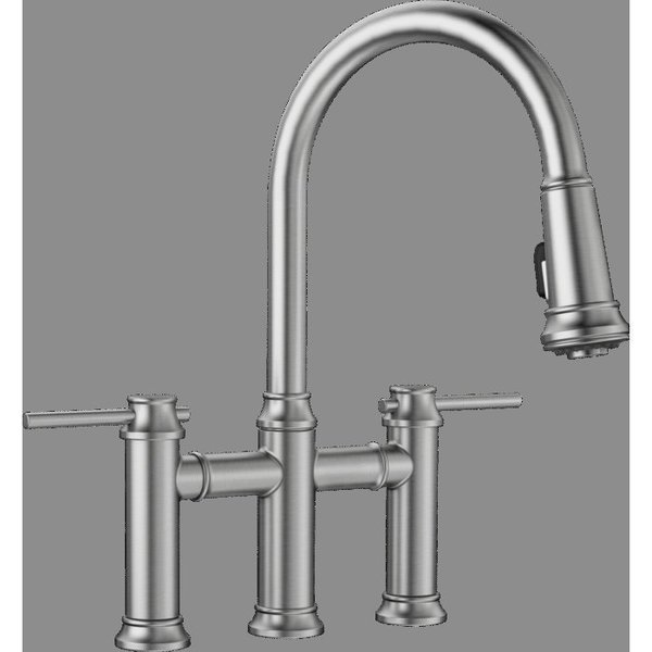 Blanco Empressa Bridge Faucet Pull Down 1.5 GPM - PVD Steel 442505